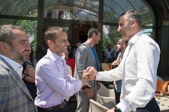 Чеферин поблагодарил Кличка за организацию финала ЛЧ в Киеве