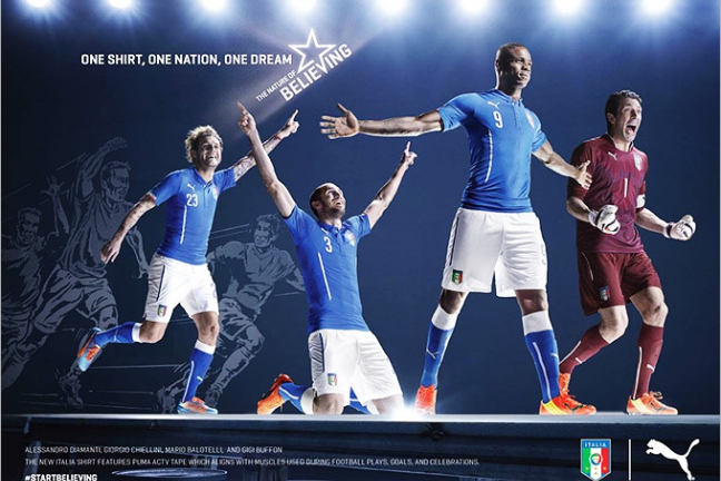 Puma представила новую форму сборной Италии для мундиаля-2014
