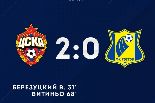 ЦСКА забил два безответных гола