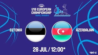 Эстония до 18 - Азербайджан до 18. Обзор матча
