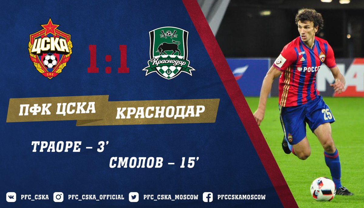 ЦСКА не смог одолеть \"Краснодар\"