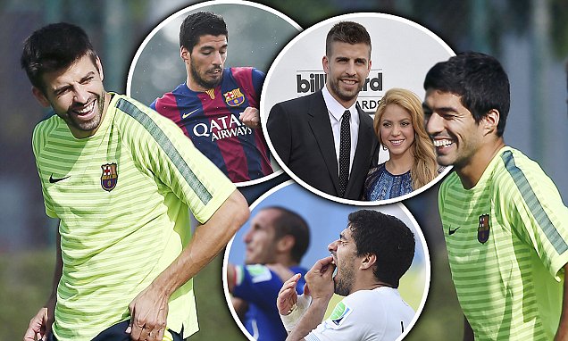 Пике просит Суареса не кусаться