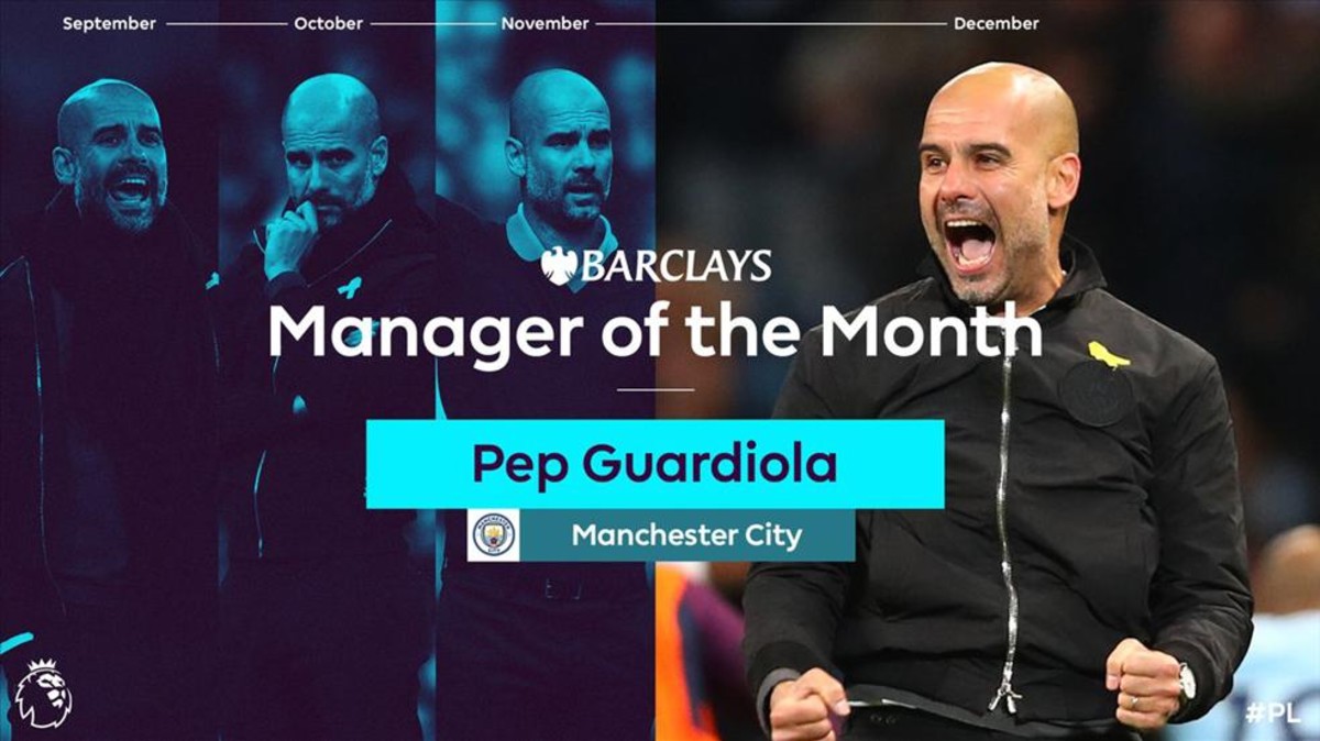 Гвардиола стал лучшим тренером месяца в АПЛ четвертый раз подряд