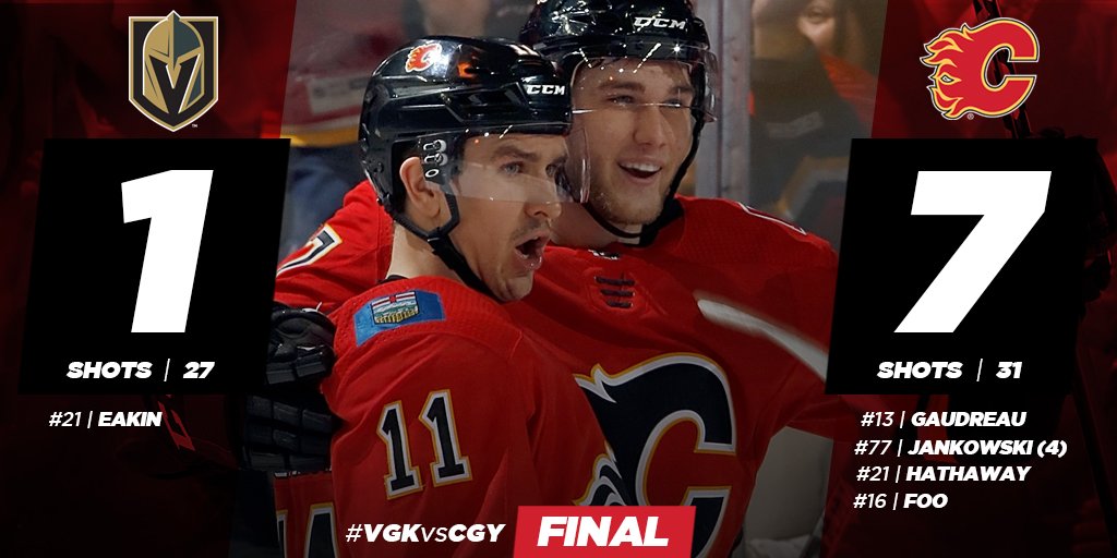 \"Калгари\" отгрузил 7 шайб в ворота \"Вегаса\"