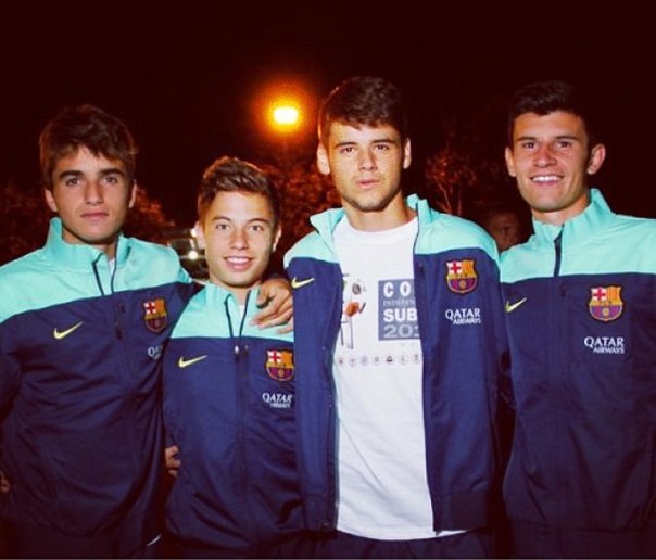 Виланова-младший тренируется с первой командой \"Барселоны\"