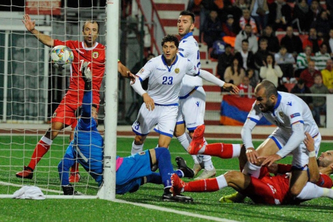Армения наколотила шесть голов Гибралтару