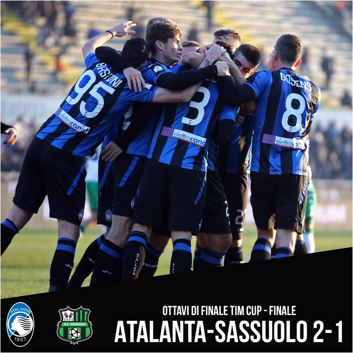 \"Аталанта\" пробилась в 1/4 финала Кубка Италии