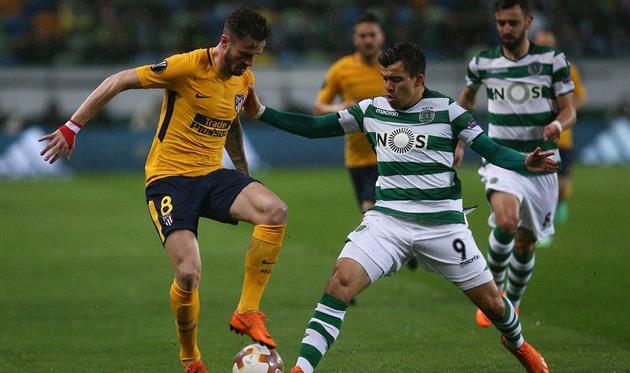 \"Алетико\" минимально проиграл, но все же прошел в полуфинал Лиги Европы