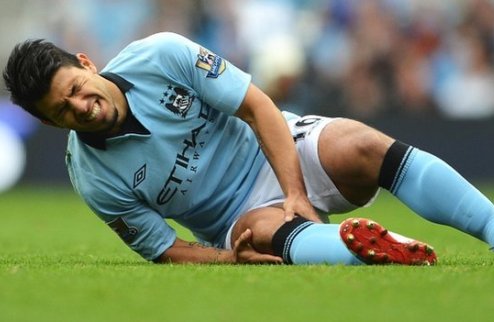 Агуэро из-за травмы может пропустить игру против \"Арсенала\"
