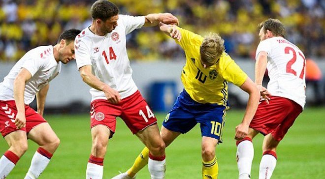 Швеция сыграла вничью с Данией