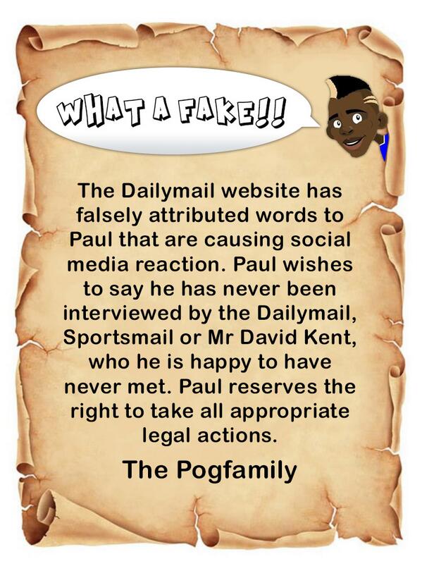 Погба намерен судиться с Daily Mail