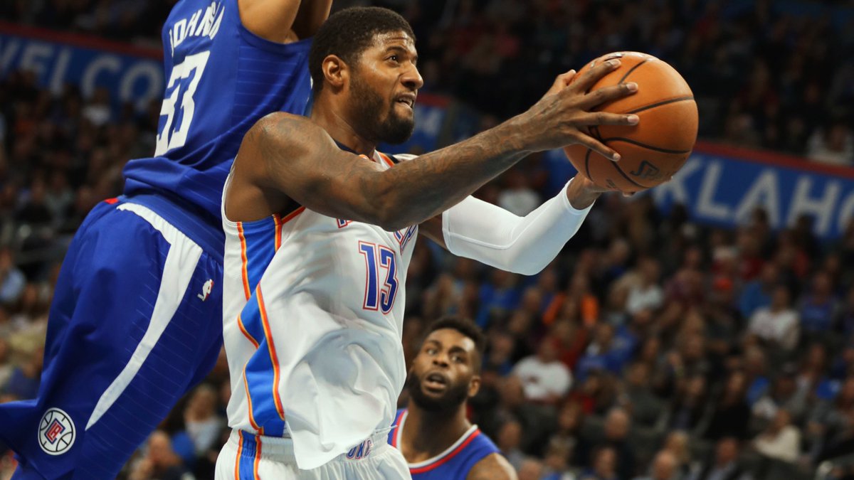 42 очка Джорджа помогли \"Оклахоме\" обыграть \"Клипперс\"