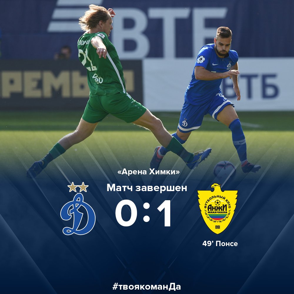 \"Динамо\" сенсационно уступило \"Анжи\"