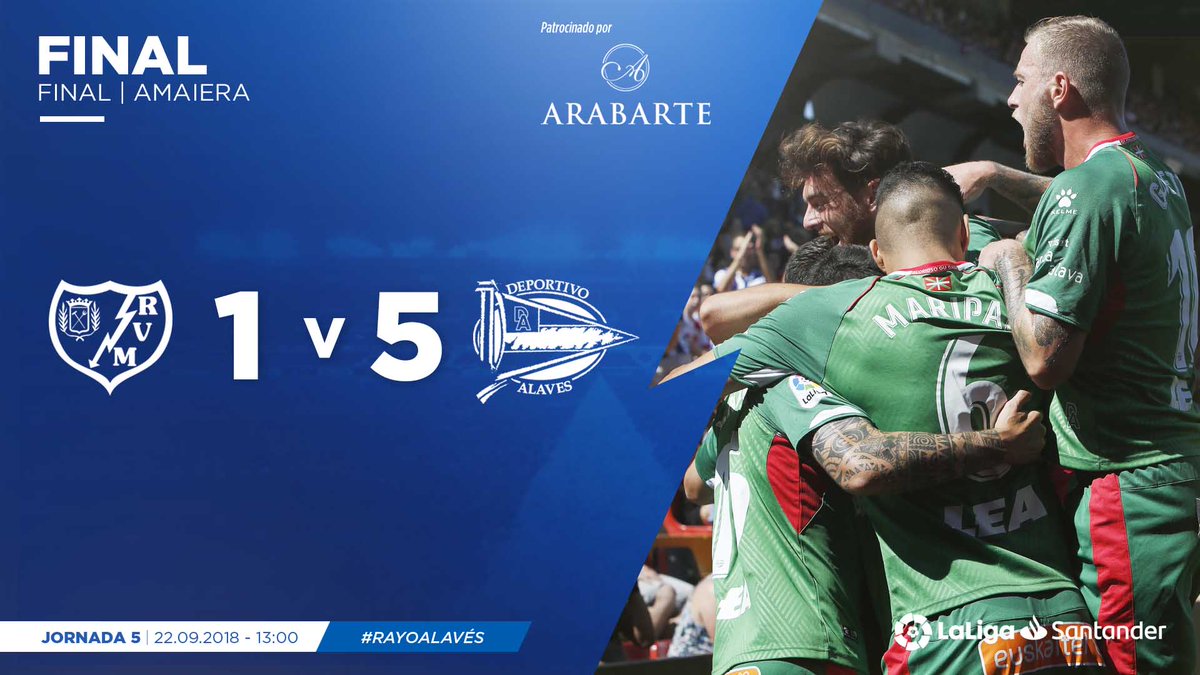 \"Райо Вальекано\" пропустил 5 голов от \"Алавеса\"