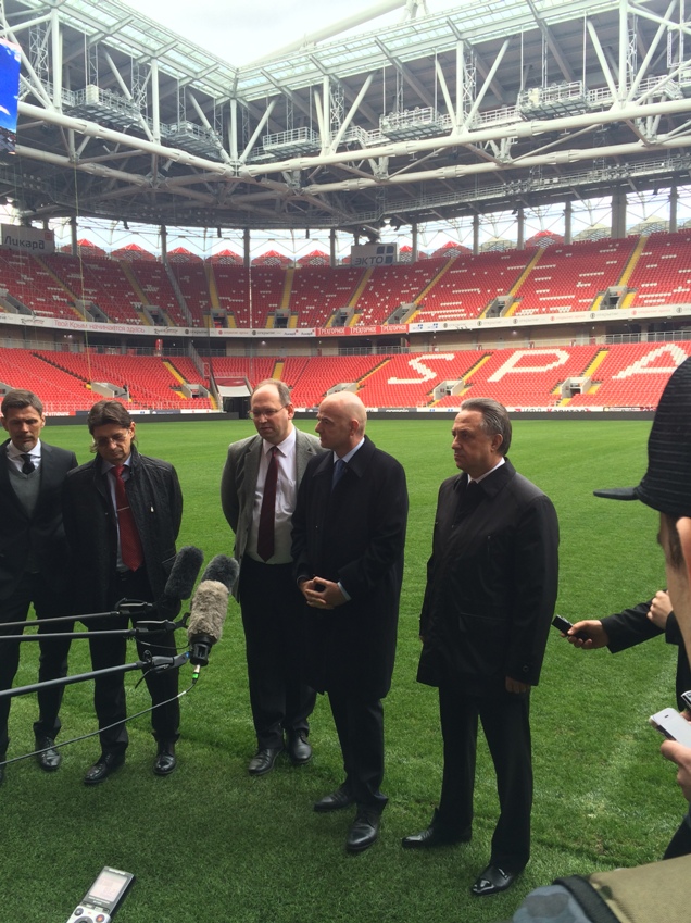 Инфантино в восторге от \"Открытие Арена\"