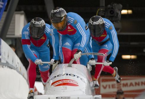 Бобслей. Россияне завоевали три медали на этапе Кубка Европы