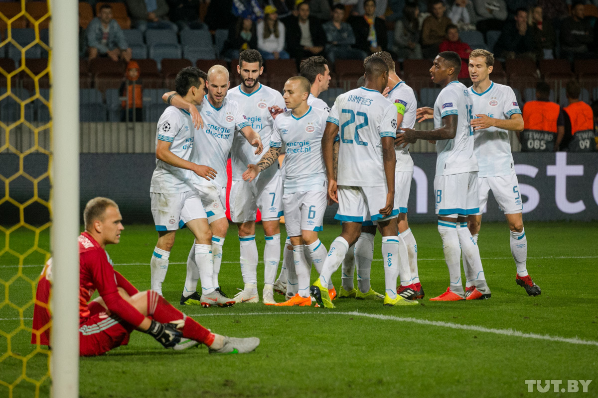 БАТЭ на своем поле уступил ПСВ