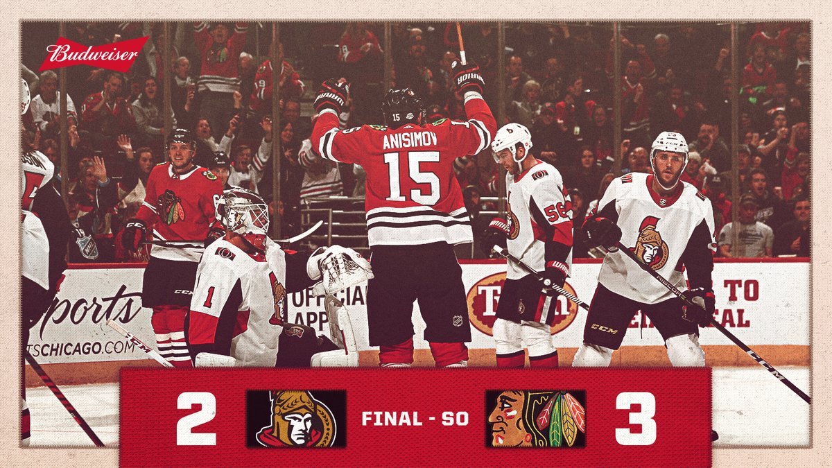 \"Чикаго\" обыграл \"Оттаву\" в серии буллитов