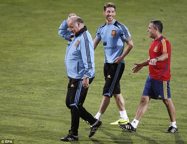 Серхио Рамос забил супергол на тренировке своей национальной команды