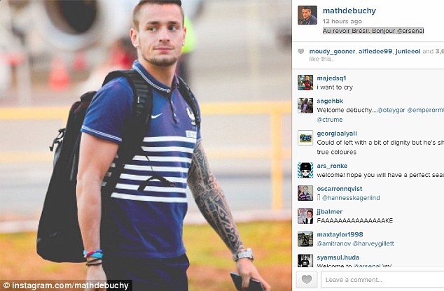 Дебюши сообщил о переходе в \"Арсенал\"