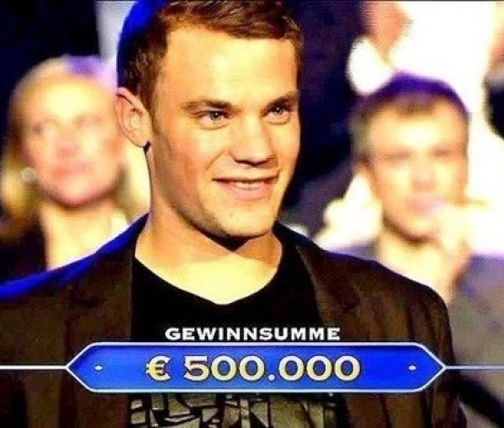 Нойер выиграл полмиллиона евро в шоу 