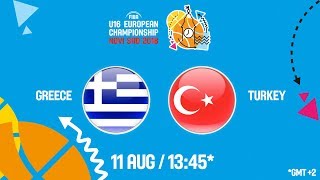 Греция до 16 - Турция до 16. Обзор матча