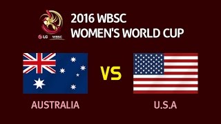 Австралия жен - США жен. Обзор матча