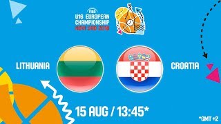 Литва до 16 - Хорватия до 16. Обзор матча