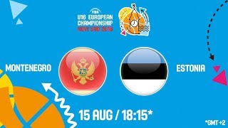 Черногория до 16 - Эстония до 16. Обзор матча